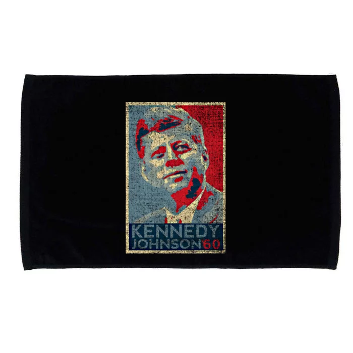 Kennedy Johnson 1960 Retro Campaign 4th Of July President Meaningful Gift Microfiber Hand Towel