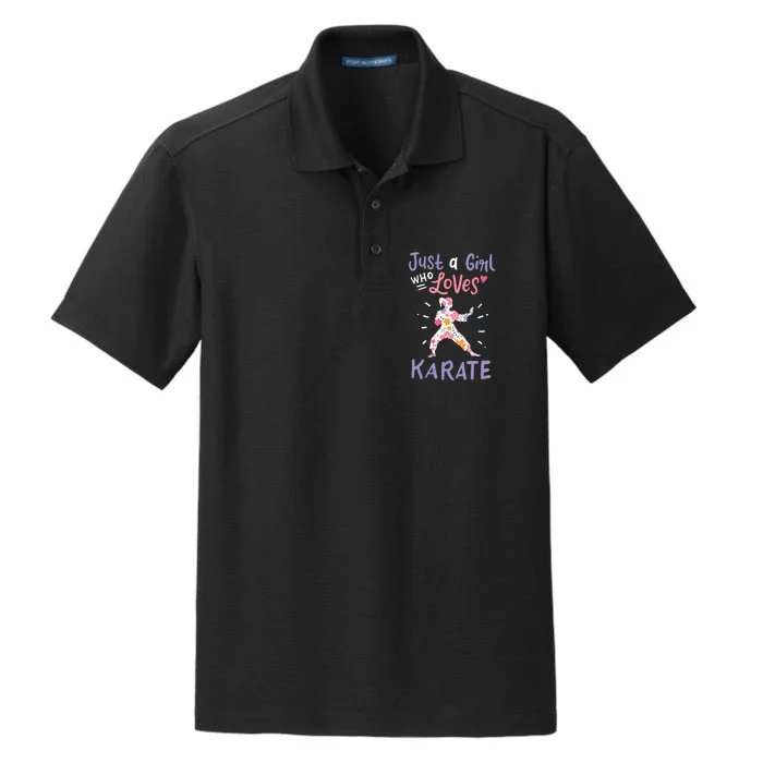 Karate Just A Girl Who Loves Karate Gift Dry Zone Grid Performance Polo