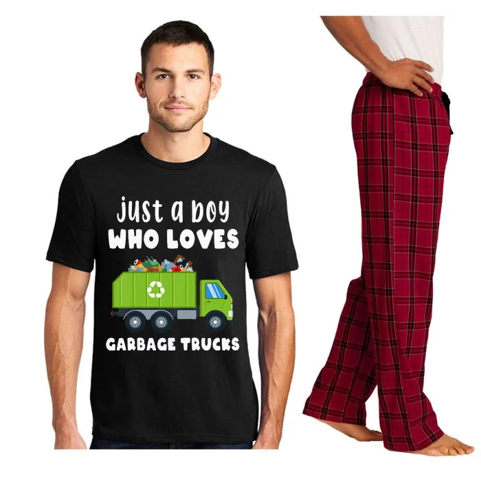 Kids Just A Boy Who Loves Garbage Trucks Pajama Set