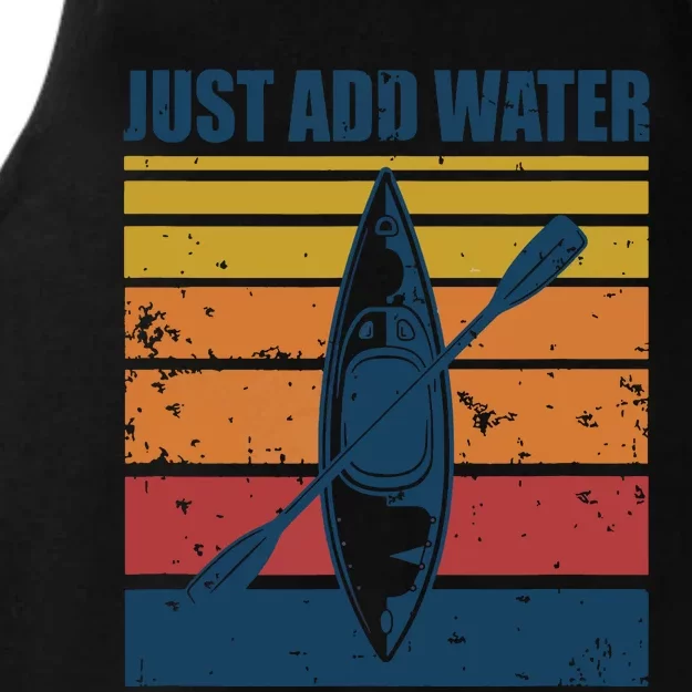 Kayak Just Add Water Funny Kayaking Ladies Tri-Blend Wicking Tank