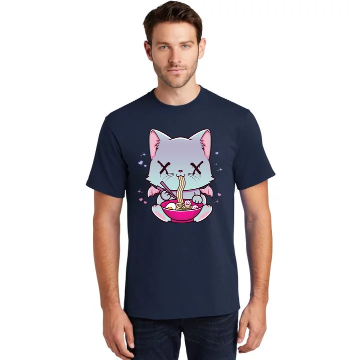 Kawaii Japanese Anime Cat Ra Hoodie - Creepy Pastel Goth Tall T-Shirt