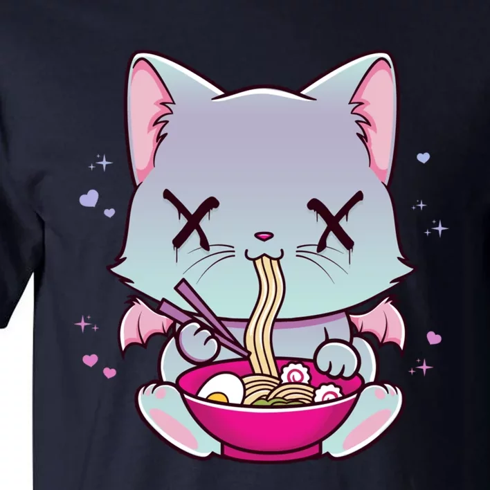 Kawaii Japanese Anime Cat Ra Hoodie - Creepy Pastel Goth Tall T-Shirt