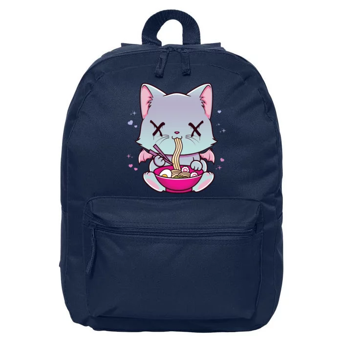 Kawaii Japanese Anime Cat Ra Hoodie - Creepy Pastel Goth 16 in Basic Backpack