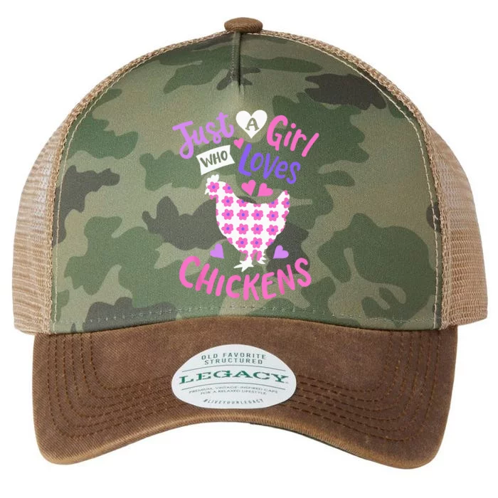 Just A Girl Who Loves Chickens Chicken Hen Love Cute Legacy Tie Dye Trucker Hat