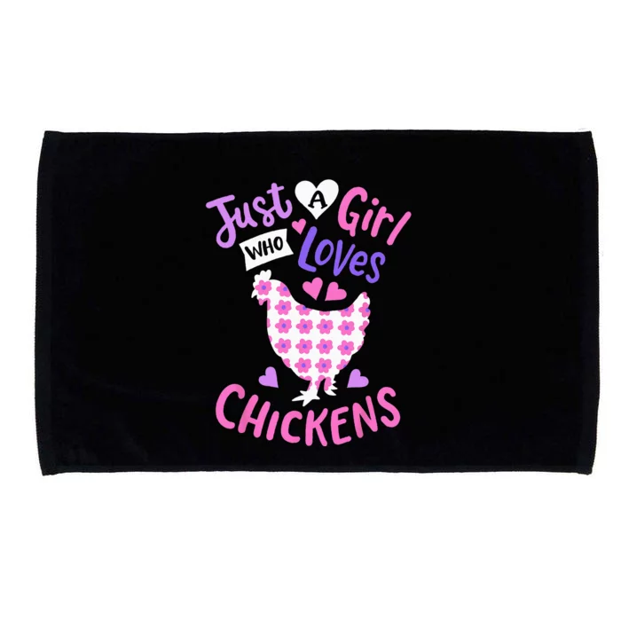 Just A Girl Who Loves Chickens Chicken Hen Love Cute Microfiber Hand Towel