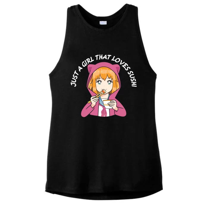 Kawaii Just A That Loves Sushi Cute Sushi Lover Funny Gift Ladies Tri-Blend Wicking Tank