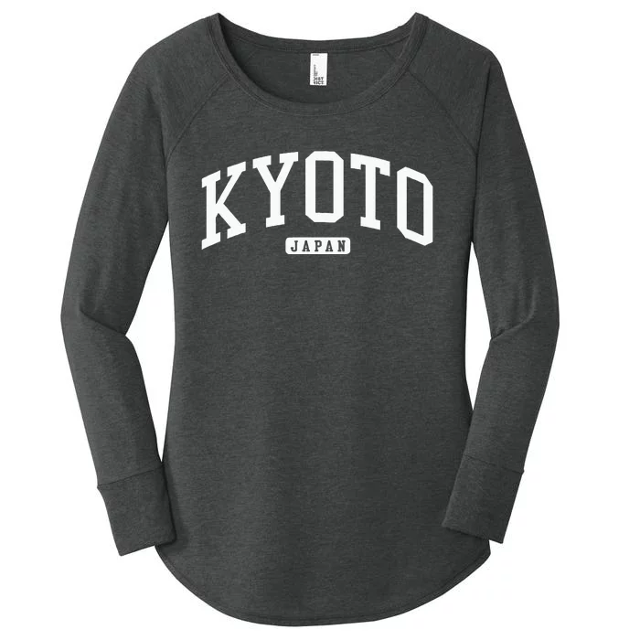 Kyoto Japan College University Style Women's Perfect Tri Tunic Long Sleeve Shirt