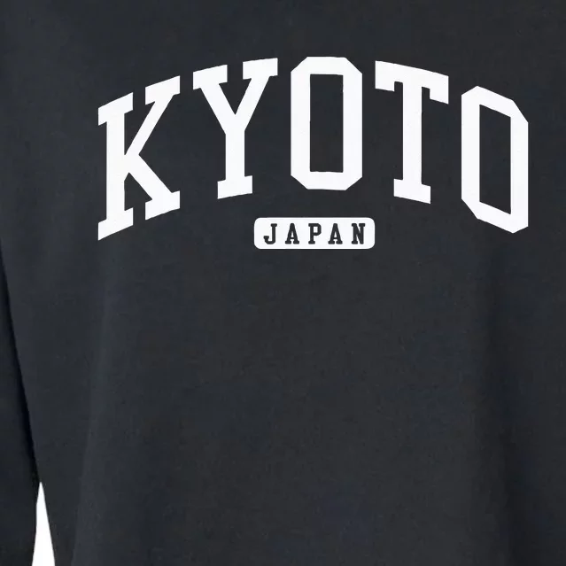 Kyoto Japan College University Style Cropped Pullover Crew