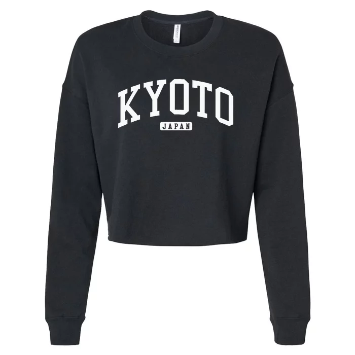 Kyoto Japan College University Style Cropped Pullover Crew