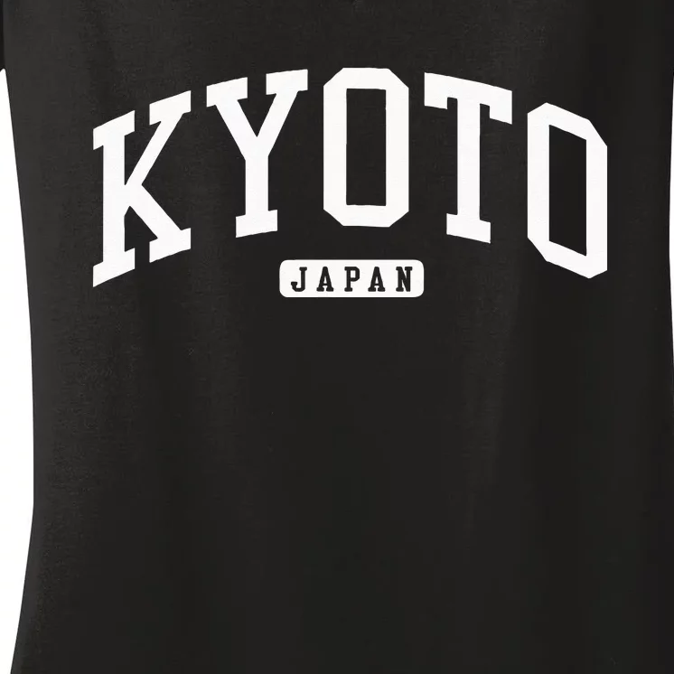 Kyoto Japan College University Style Women's V-Neck T-Shirt