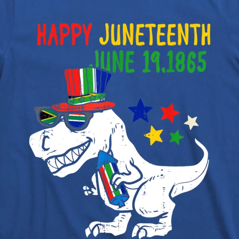 Kids Juneteenth Day Freedom Trex Dino Gift T-Shirt