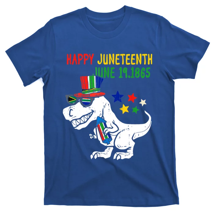 Kids Juneteenth Day Freedom Trex Dino Gift T-Shirt