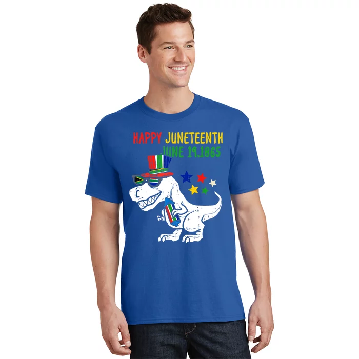 Kids Juneteenth Day Freedom Trex Dino Cute Gift T-Shirt