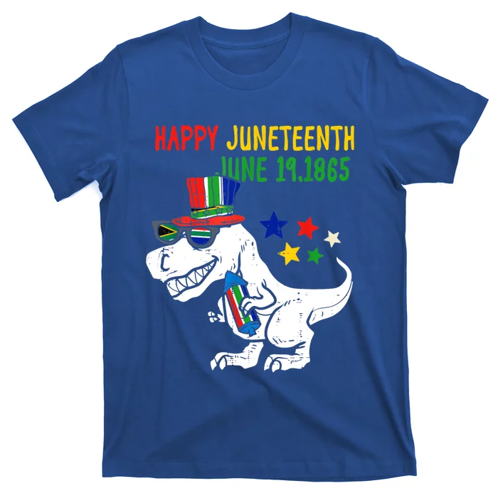 Kids Juneteenth Day Freedom Trex Dino Cute Gift T-Shirt