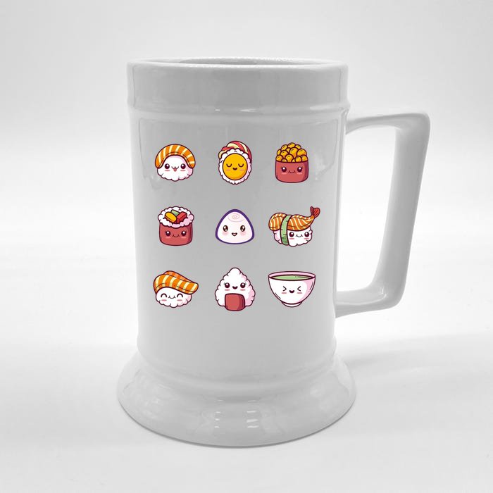 Kawaii Japanese Food Lover Front & Back Beer Stein