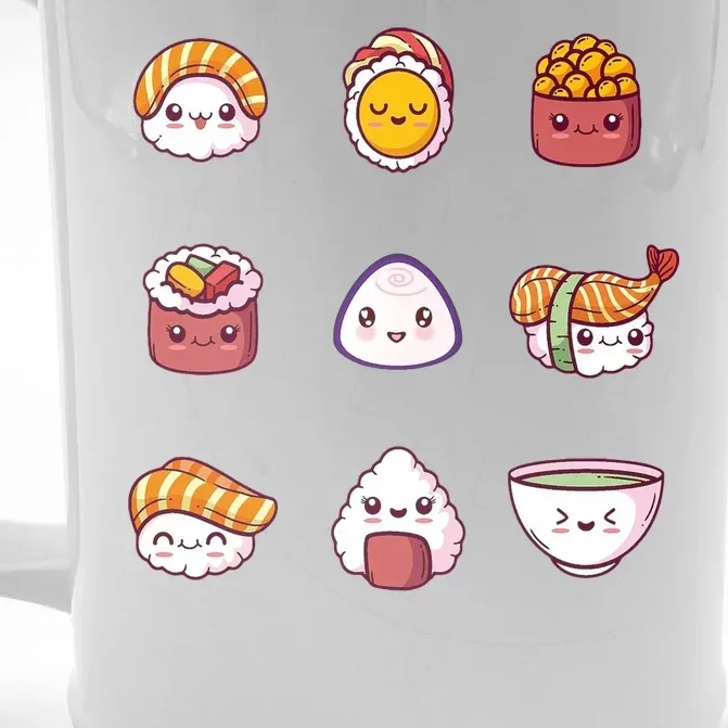 Kawaii Japanese Food Lover Front & Back Beer Stein