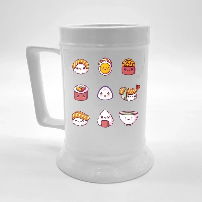 Kawaii Japanese Food Lover Front & Back Beer Stein