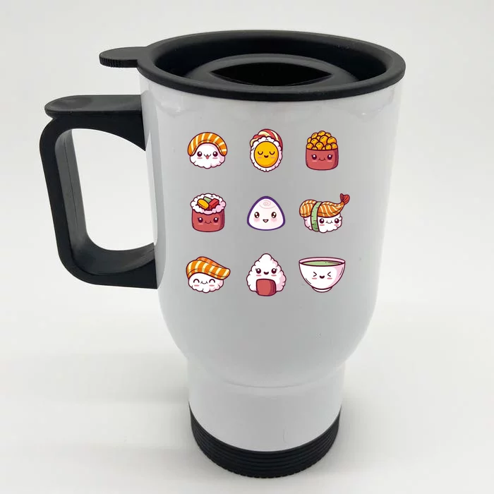 Kawaii Japanese Food Lover Front & Back Stainless Steel Travel Mug