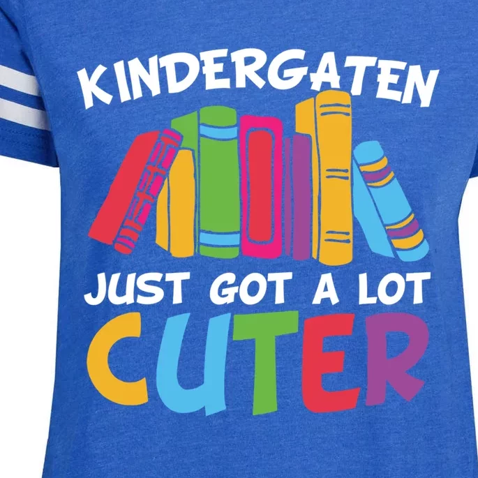 Kindergarten Just Got A Lot Cuter Cute Kindergarten Great Gift Enza Ladies Jersey Football T-Shirt