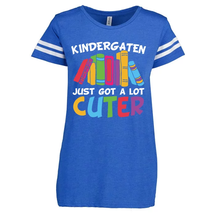 Kindergarten Just Got A Lot Cuter Cute Kindergarten Great Gift Enza Ladies Jersey Football T-Shirt