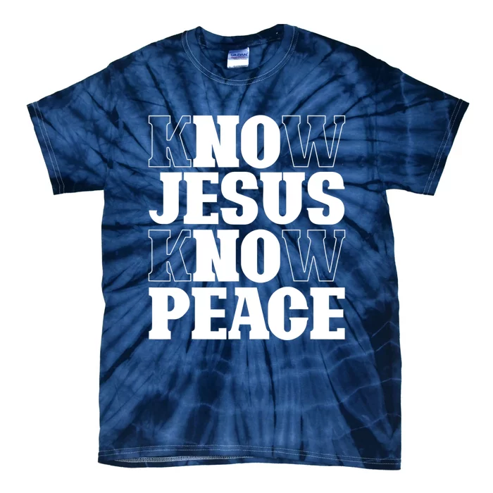 Know Jesus Know Peace Religion God Church Christian Gifts Tie-Dye T-Shirt