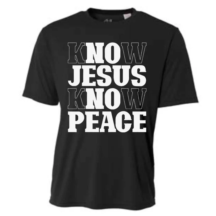 Know Jesus Know Peace Religion God Church Christian Gifts Cooling Performance Crew T-Shirt