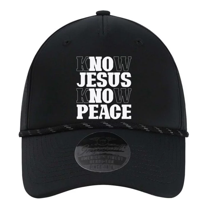 Know Jesus Know Peace Religion God Church Christian Gifts Performance The Dyno Cap