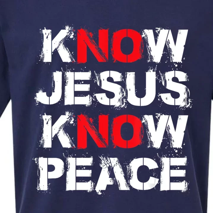 Know Jesus Know Peace Sueded Cloud Jersey T-Shirt