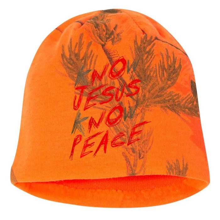 Know Jesus Know Peace Kati - Camo Knit Beanie