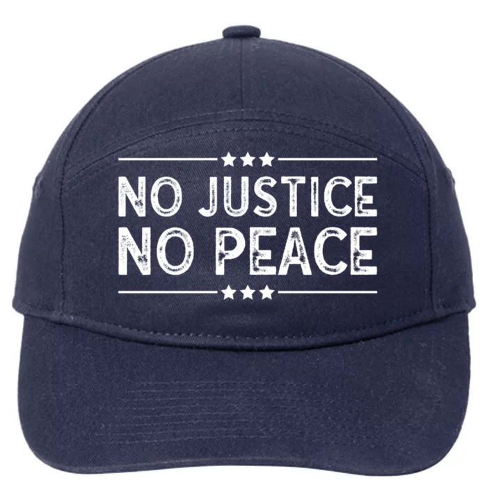 Know Justice Know Peace Blm Pride / No Justice No Peace Gift 7-Panel Snapback Hat