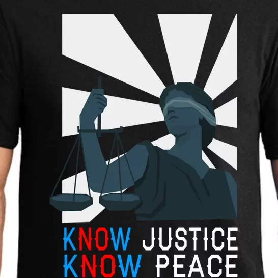 Know Justice Know Peace Blm Pride / No Justice No Peace Cute Gift Pajama Set