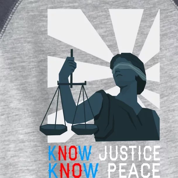 Know Justice Know Peace Blm Pride / No Justice No Peace Cute Gift Toddler Fine Jersey T-Shirt