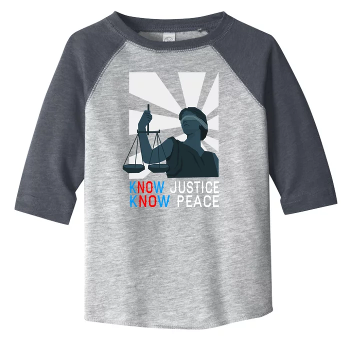 Know Justice Know Peace Blm Pride / No Justice No Peace Cute Gift Toddler Fine Jersey T-Shirt