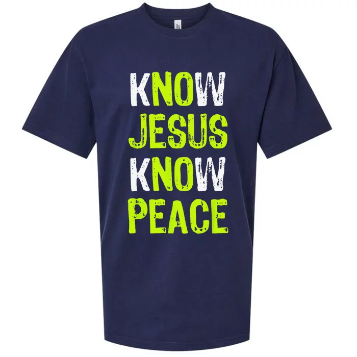 Know Jesus Know Peace Christian Religious Lover Sueded Cloud Jersey T-Shirt