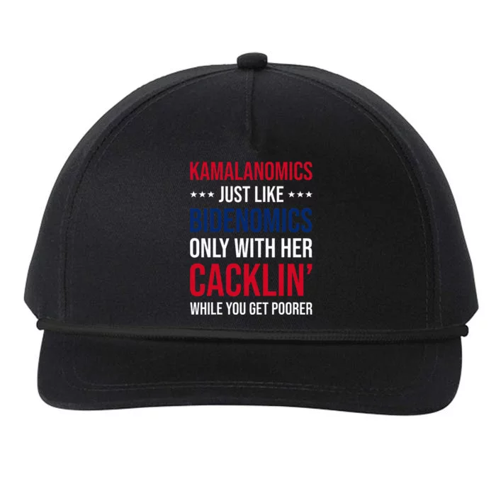 Kamalanomics Just Like Bidenomics Only With Her Cacklin Snapback Five-Panel Rope Hat