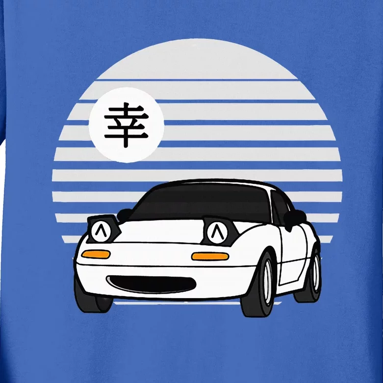 Kawaii Jdm Mx5 Na White Kids Long Sleeve Shirt