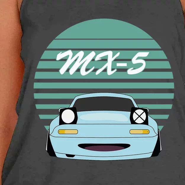 Kawaii JDM MX5 NA Baby Blue Women's Knotted Racerback Tank