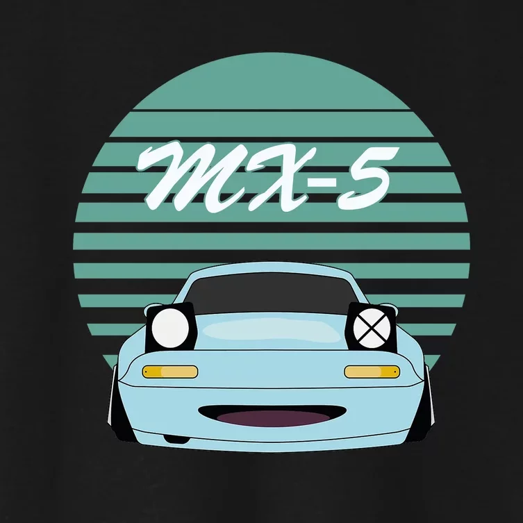 Kawaii JDM MX5 NA Baby Blue Women's Crop Top Tee