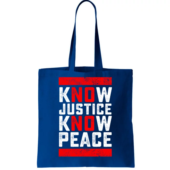 Know Justice No Peace Black Lives Matter Gift Tote Bag