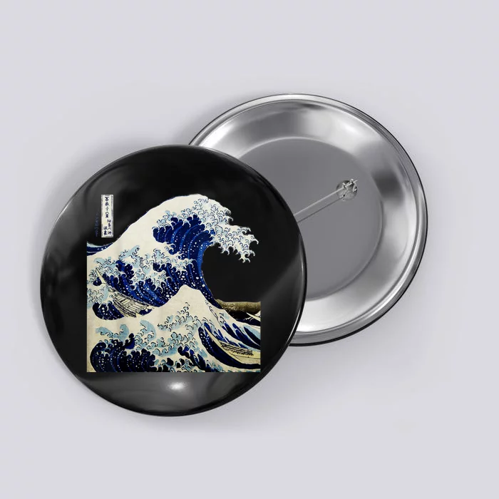 Kanagawa Japanese The Great Wave Button