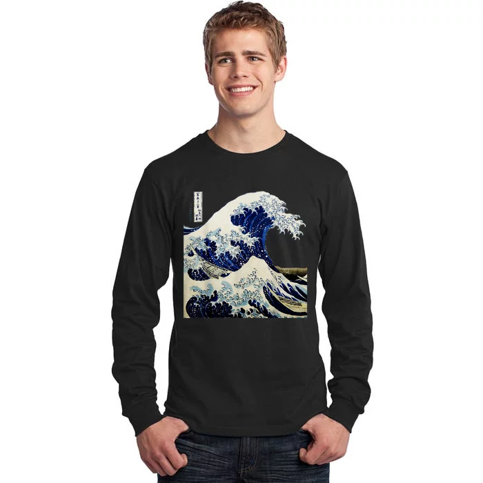 Kanagawa Japanese The Great Wave Tall Long Sleeve T-Shirt