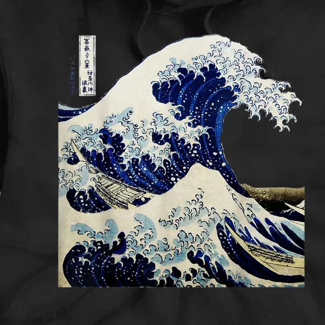 Kanagawa Japanese The Great Wave Tie Dye Hoodie