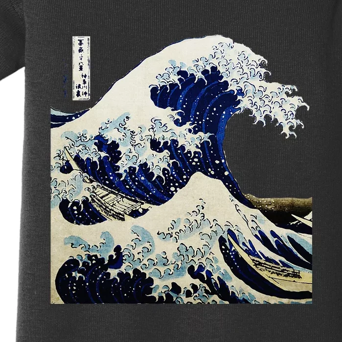 Kanagawa Japanese The Great Wave Baby Bodysuit