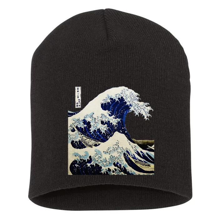 Kanagawa Japanese The Great Wave Short Acrylic Beanie