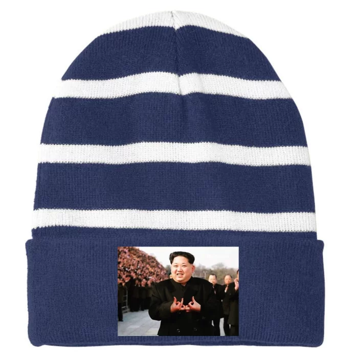 Kim Jong Un Blood Striped Beanie with Solid Band