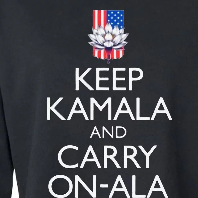 Keep Kamala And Carry Onala Kamala Harris 2024 Cropped Pullover Crew