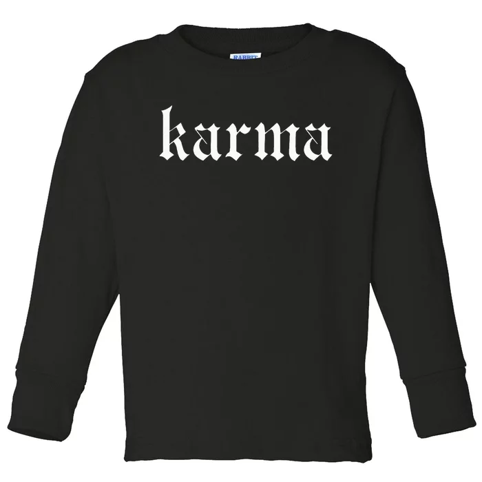 karma Toddler Long Sleeve Shirt