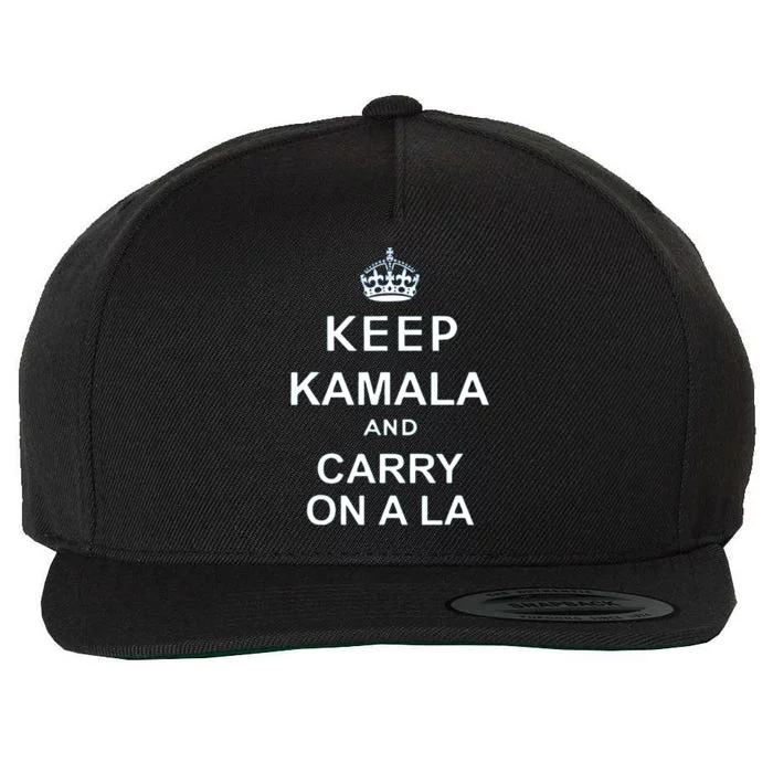 Keep Kamala And Carry On A La Wool Snapback Cap