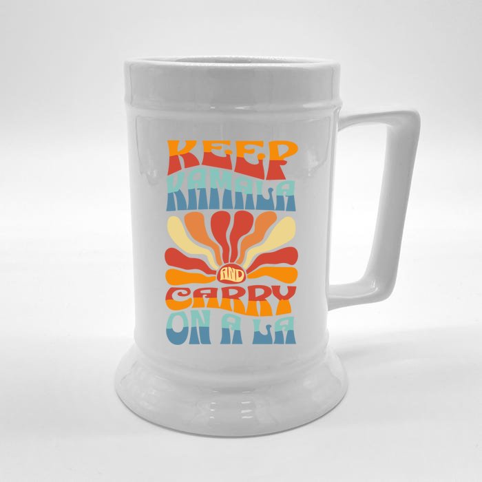 Keep Kamala And Carry On A La Groovy Style Front & Back Beer Stein