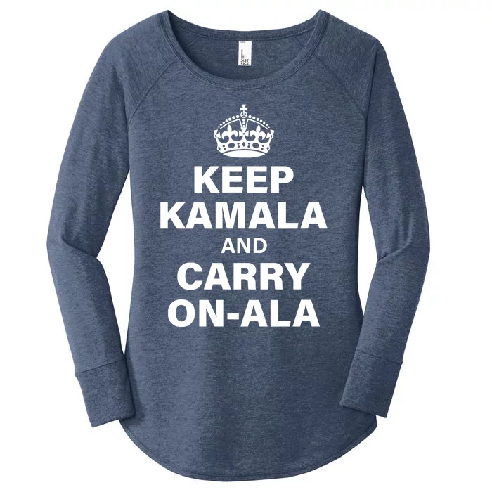 Keep Kamala And Carry On Ala Women's Perfect Tri Tunic Long Sleeve Shirt